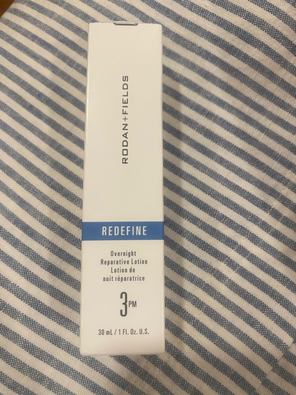 Rodan + Fields Redefine Overnight Reparative Lotion - White and Blue